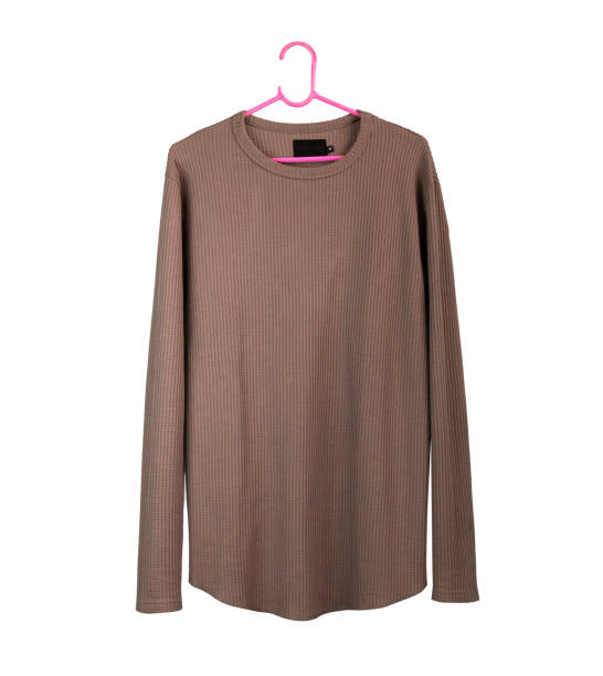 istock Brown sweater isolated on white background 2077377414