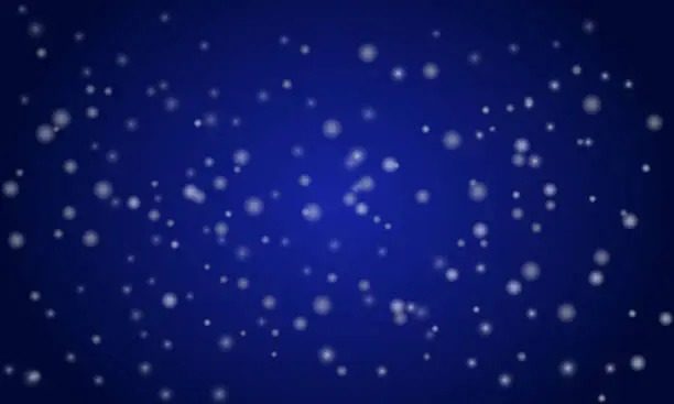 Vector illustration of Vector realistic blue bokeh background