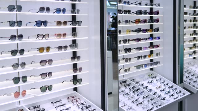 Optical window displays latest collections of glasses from leading brands. Fashionable glasses for every taste classic and original designs. Store visitors to choose glasses that suits them perfectly