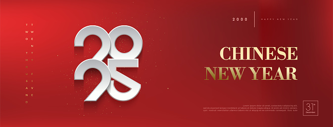 Year Of The Dragon Happy Chinese New Year 2025 With Illustration Of A ...