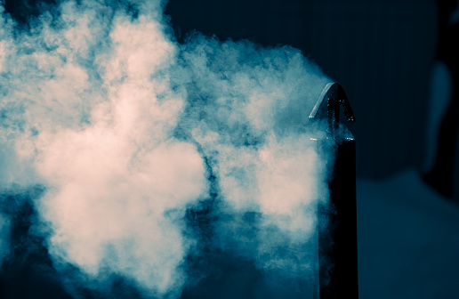 Smoke from a chimney as an abstract background.