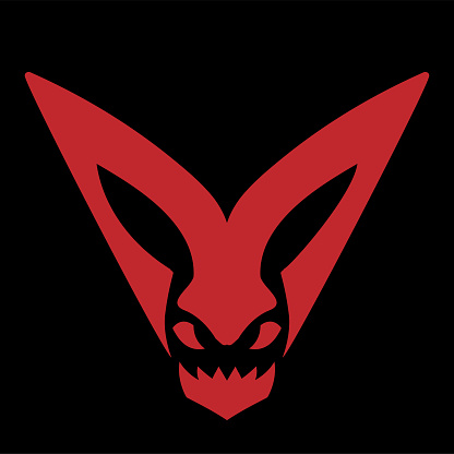 Devil Lette Red Initial Letter M For Monster Satan Devil Evil Demon Face Head ...