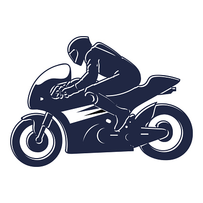 Fast Speed Biker Racing Bike Motorcycle Sport Club Competition Illustration Design