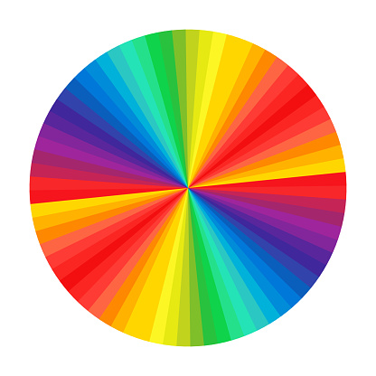 Vector colors spectrum rainbow. Vector round circle color palette, vector illustration