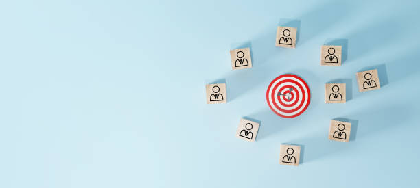 istock Wooden cube block print screen person icon which link connection network for organisation structure social network and teamwork concept. 2077532357