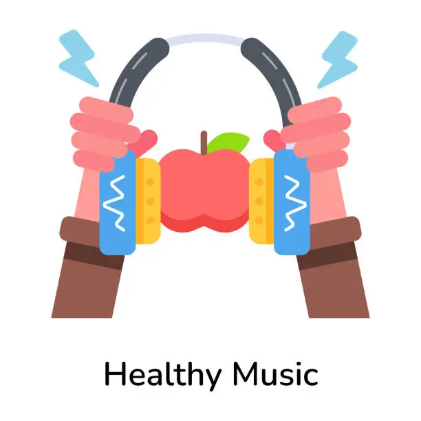 Vector illustration of Healthy Music