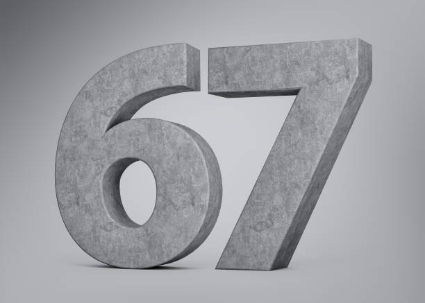 istock 3d Concrete Number Sixty Seven 67 Digit Made Of Grey Concrete Stone Grey Background 3d Illustration 2077559523