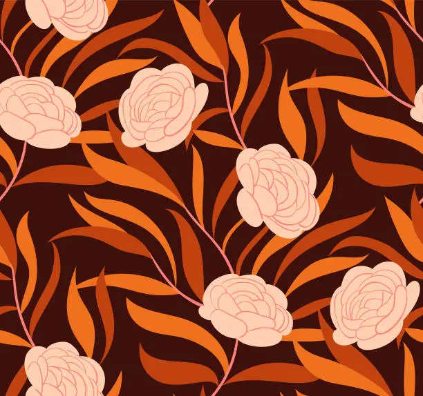 Vector illustration of Elegant floral pattern