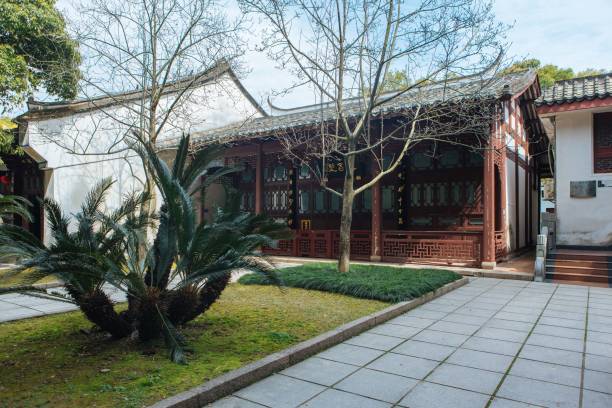 istock Chinese style garden landscape 2077613467