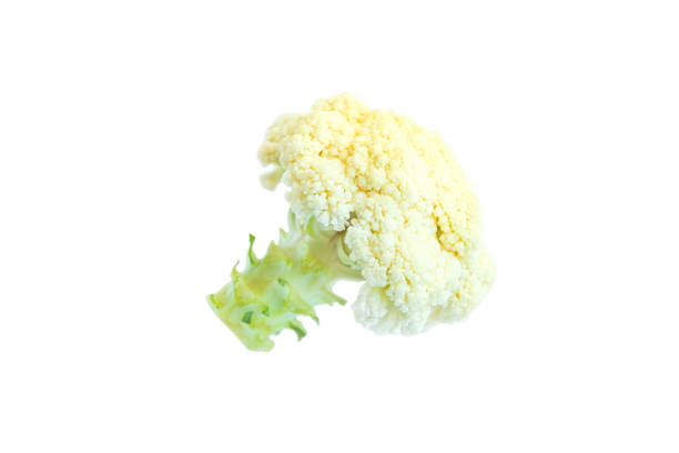 Fresh cauliflower isolated on white background, Organic vegetable