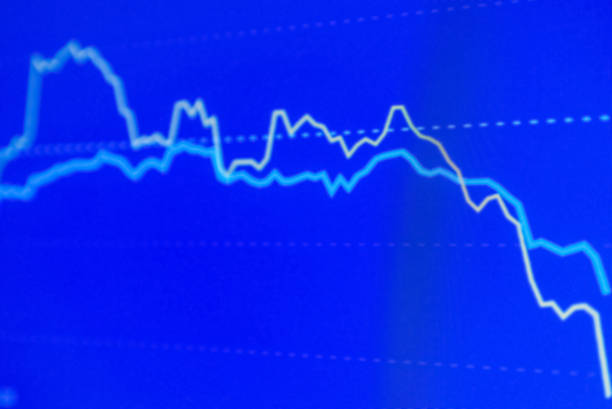 abstract finance crisis curve blue background investment, marketing concept.blurred background.crisis business finance curve stock concept. - 13431 photos et images de collection