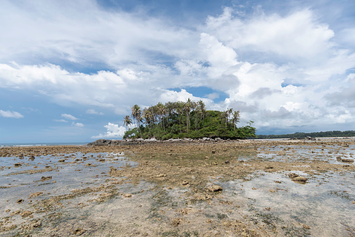 Koh Pling or sea cucumber island, Tiny colorful island and transparent seawater. Koh Pling, Phuket Thailand.