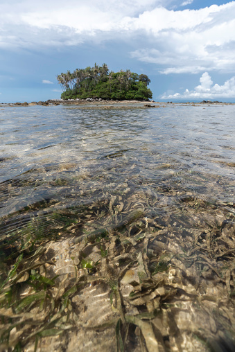 Koh Pling or sea cucumber island, Tiny colorful island and transparent seawater. Koh Pling, Phuket Thailand.