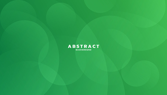 Green gradient background with circle elements