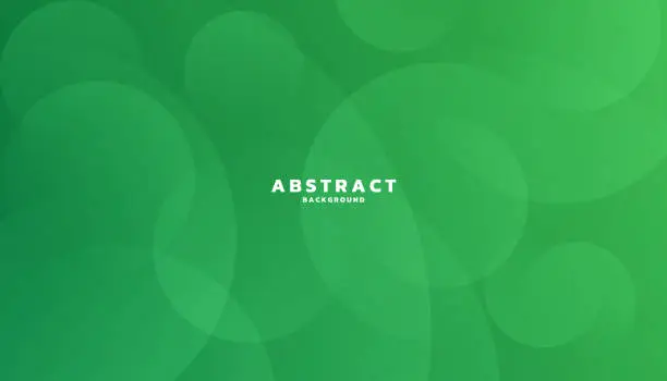 Vector illustration of Green gradient background with circle elements