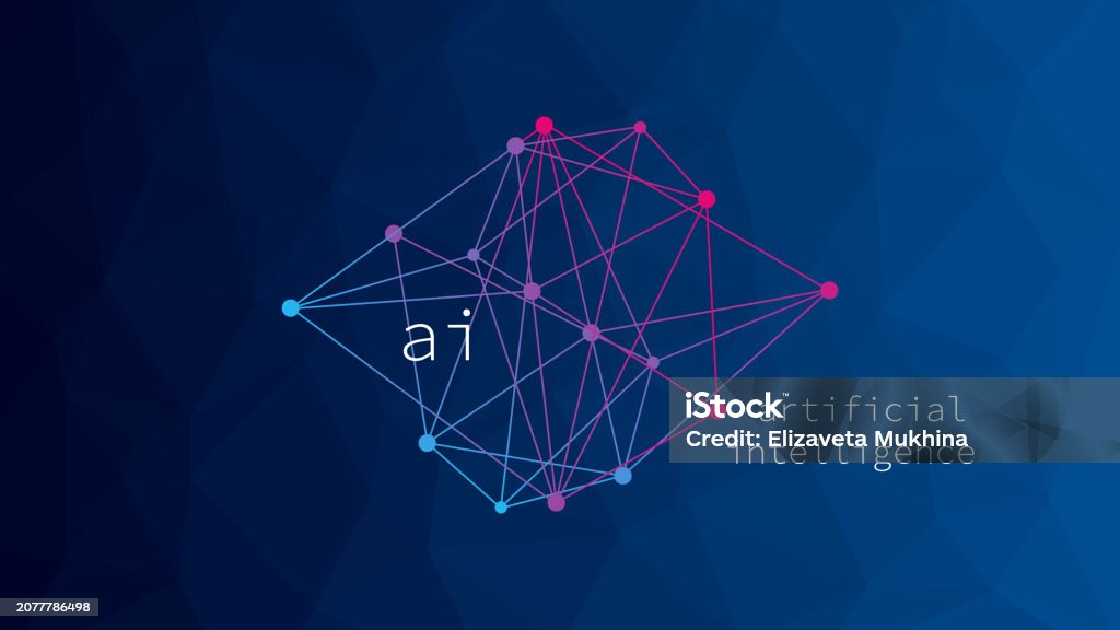 Artificial Intelligence Triangle Gradient Background Network Pattern ...