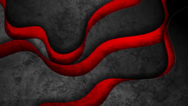 Red and black abstract grunge corporate wavy motion background