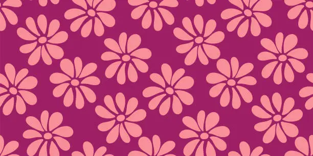 Vector illustration of Exotic tropical flowers seamless pattern