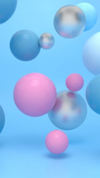istock Colorful Floating Soft Balls Background 2077850877