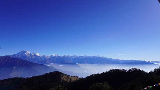 The Himalayan range as seen from Kalinchowk, Nepal