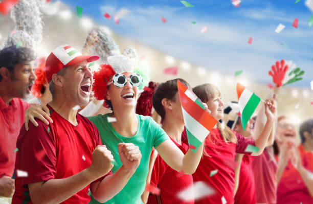 istock Hungary football team supporter on stadium. 2077854009