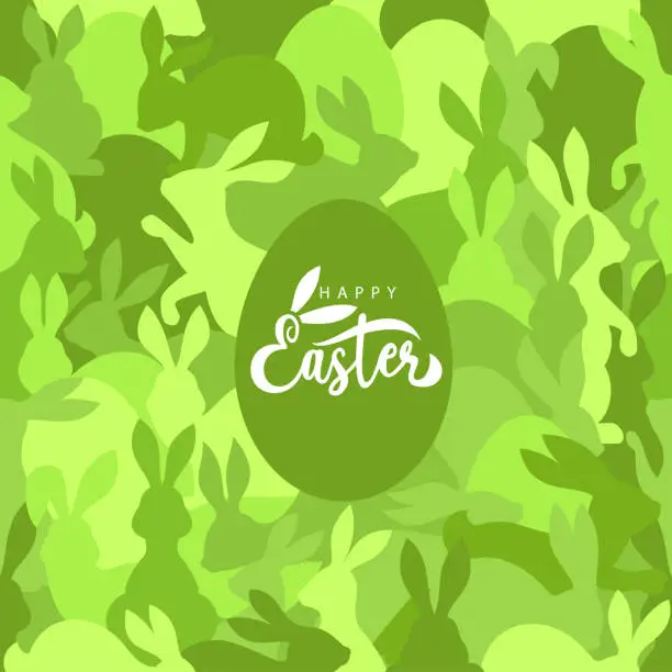 Vector illustration of Easter Rabbits Seamless Pattern.