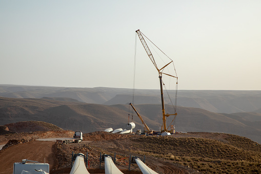 Mounting wind turbines in Africa