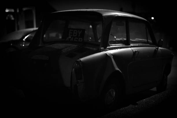 istock Vintage Car Rear Quarter at Night 2077912543