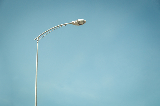 Street lamp, lighting equipment. Electricity pylon