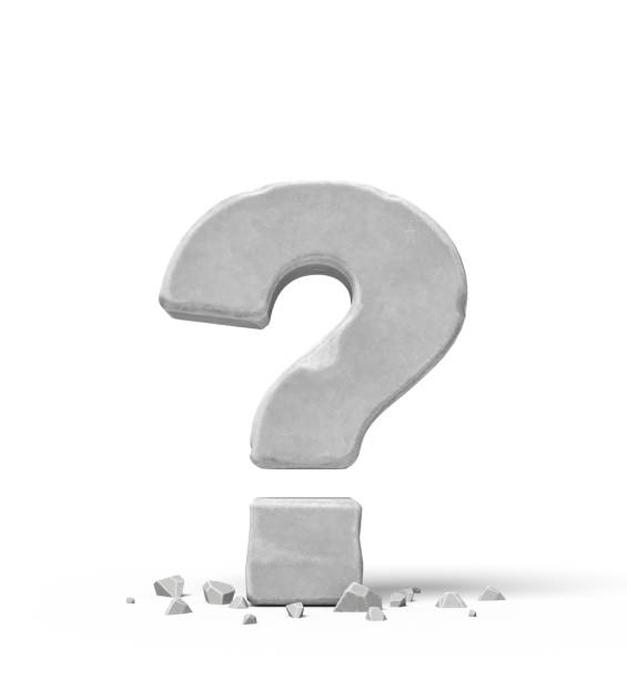 istock 3d rendering of stone concrete question mark 2077946379
