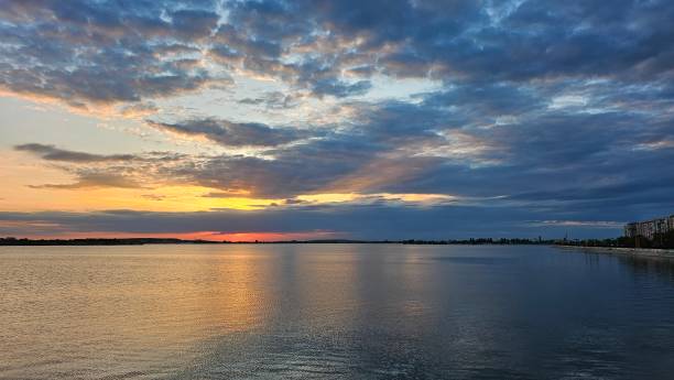 istock Sunset in Bucharest over 