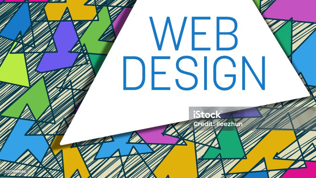 Web Design Text/image Web Design Triangles Sketch Texture Colorful Horizontal Text Stock ...