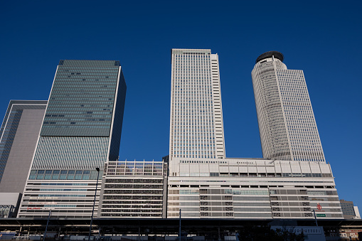 Nagoya, Japan - October 12, 2023 : JR Central Towers and JR Gate Tower in Nagoya, Aichi Prefecture, Japan.