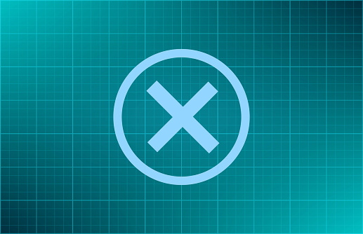 Delete icon. Cross sign in circle - can be used as symbols of wrong, close, deny etc. Vector illustration, EPS 10