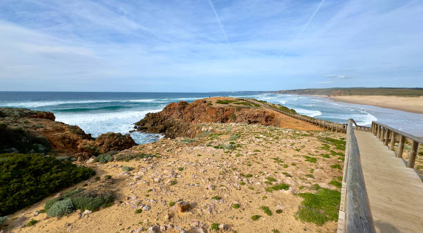 istock Bordeira boardwalk at Bordeira beach 2078028449