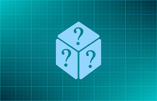 vector illustration of dice help icon