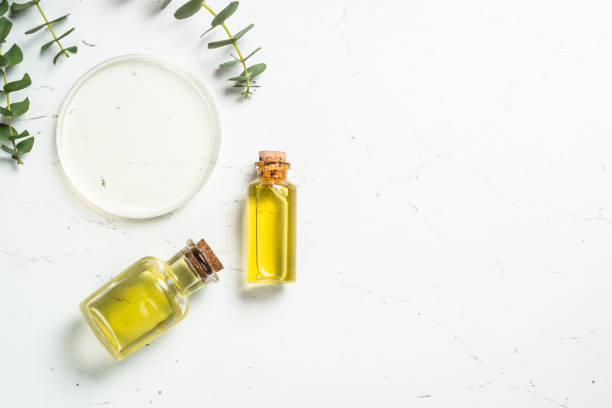 istock Eucalyptus cosmetic, spa product at white background. 2078048633
