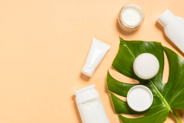 istock Natural cosmetic products on color background. 2078056993
