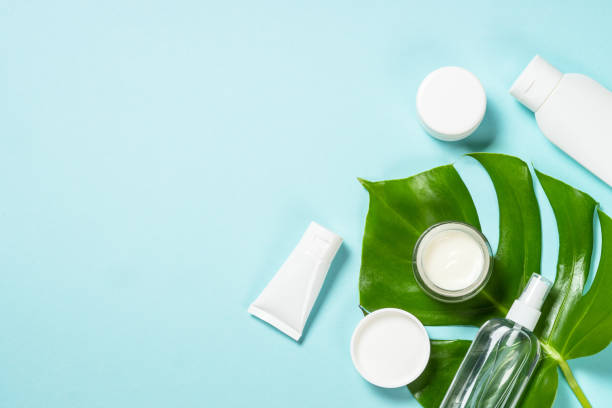 istock Natural cosmetic products at color background. 2078059618