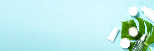 istock Natural cosmetic products at color background. 2078059622