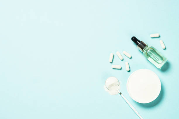 istock Collagen powder, capsules and serum. 2078063285