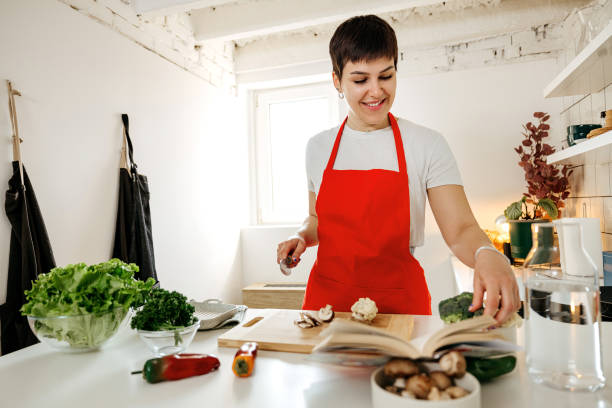 Preparing lunch according to the recipe