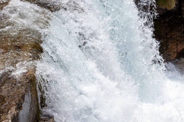 istock a rapid, clear river flowing over smooth, moss-covered rocks in a natural environment 2078075780