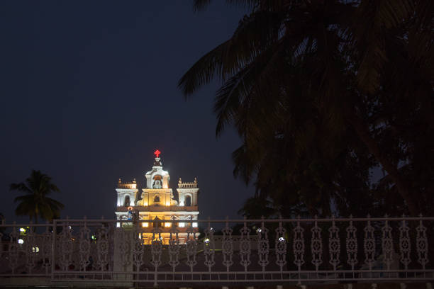 Illuminated The Our Lady of the Immaculate Conception Church, Panjim, Goa, India.