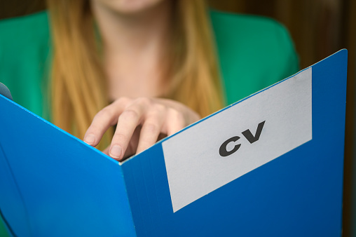 Work and employment, curriculum vitae in your hands