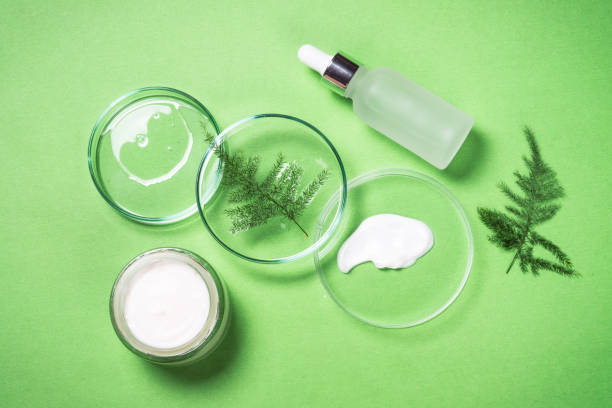 istock Cosmetic laboratory concept with green plants. 2078115399