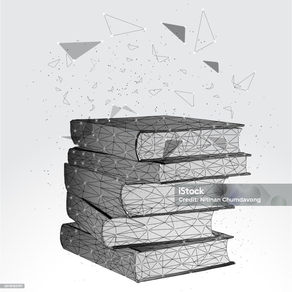 Book Wire Frame Book Abstract Low Poly Style Design Abstract Geometric Background ...