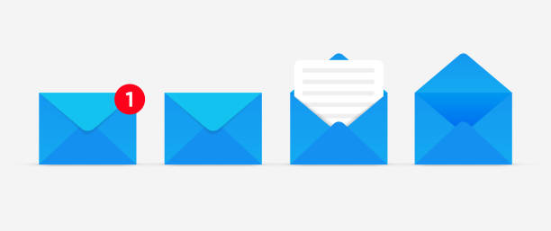 istock New message notification concept on realistic smartphone mockup. New email pop up. Incoming, open messaging. Chatting, mail, post, letter symbol, sign, emblem with new notification for UI UX website 2078201815