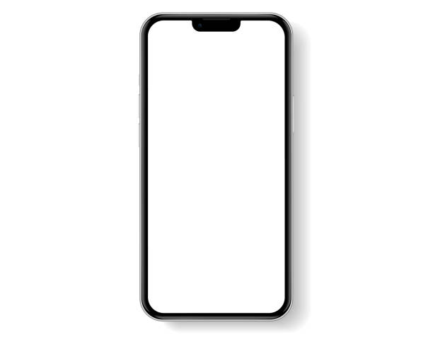 istock 3D realistic high quality smartphone mockup with isolated background. Smart phone mockup collection. Device front view. 3D mobile phone with shadow on white background. 2078211373