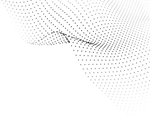 Vector illustration of dotted corner